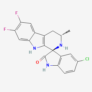 Spiro[3H-indole-3,1'-[1H]pyrido[3,4-b]indol]-2(1H)-one,5-chloro-6',7'-difluoro-2',3',4',9'-tetrahydro-3'-methyl-,(1'R,3'S)-