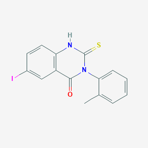 6-iodo-3-(2-methylphenyl)-2-thioxo-2,3-dihydroquinazolin-4(1H)-one