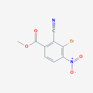 molecular formula C9H5BrN2O4 B1417177 Methyl 3-bromo-2-cyano-4-nitrobenzoate CAS No. 1807210-51-0