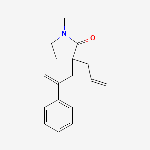 1-Methyl-3-(2-phenylprop-2-en-1-yl)-3-(prop-2-en-1-yl)pyrrolidin-2-one