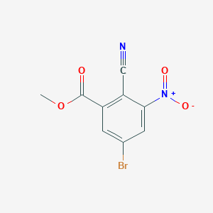 molecular formula C9H5BrN2O4 B1417180 Methyl 5-bromo-2-cyano-3-nitrobenzoate CAS No. 1807030-01-8