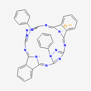 5,19-diphenyl-2,4,5,7,16,18,19,21,30,32-decaza-29,31-diazanidaheptacyclo[20.6.1.13,6.18,15.117,20.09,14.023,28]dotriaconta-1,3,6(32),7,9,11,13,15,17,20(30),21,23,25,27-tetradecaene;iron(2+)