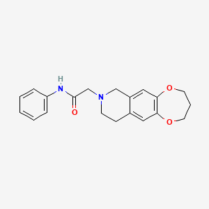 2-(2,3,4,7,9,10-hexahydro-[1,4]dioxepino[2,3-g]isoquinolin-8-yl)-N-phenylacetamide