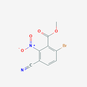 molecular formula C9H5BrN2O4 B1417181 Methyl 6-bromo-3-cyano-2-nitrobenzoate CAS No. 1807045-03-9