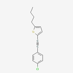 2-Butyl-5-[(4-chlorophenyl)ethynyl]tellurophene