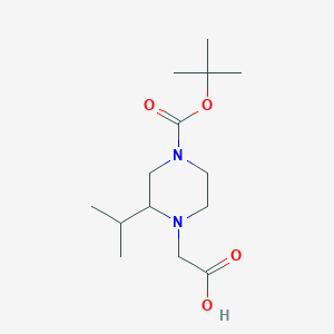 molecular formula C14H26N2O4 B14171867 2-(4-(Tert-butoxycarbonyl)-2-isopropylpiperazin-1-YL)acetic acid CAS No. 1060813-59-3