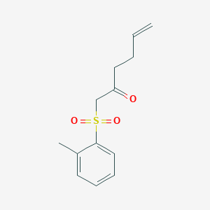 molecular formula C13H16O3S B14171906 1-(2-Methylbenzene-1-sulfonyl)hex-5-en-2-one CAS No. 923001-97-2