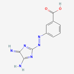 molecular formula C10H8N6O2 B14171908 3-[(E)-(5-Amino-4-imino-4H-imidazol-2-yl)diazenyl]benzoic acid CAS No. 929050-11-3