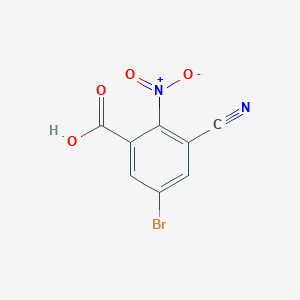 B1417192 5-Bromo-3-cyano-2-nitrobenzoic acid CAS No. 1805572-60-4