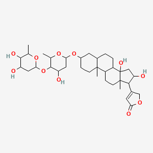 3-{[2,6-Dideoxy-4-o-(2,6-dideoxyhexopyranosyl)hexopyranosyl]oxy}-14,16-dihydroxycard-20(22)-enolide