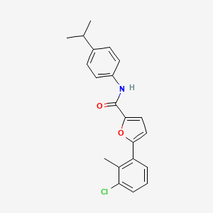 5-(3-chloro-2-methylphenyl)-N-(4-propan-2-ylphenyl)furan-2-carboxamide