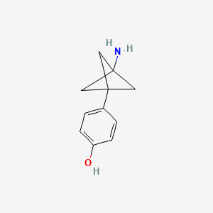 molecular formula C11H13NO B1417197 4-(3-氨基双环[1.1.1]戊烷-1-基)苯酚 CAS No. 2209086-85-9