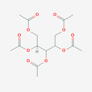 molecular formula C15H22O10 B14171975 1,2,3,4,5-Penta-O-acetylpentitol CAS No. 5401-55-8