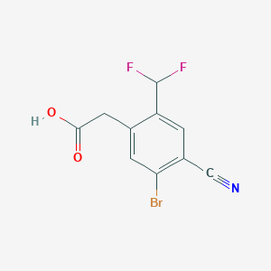 B1417200 5-Bromo-4-cyano-2-(difluoromethyl)phenylacetic acid CAS No. 1804385-92-9