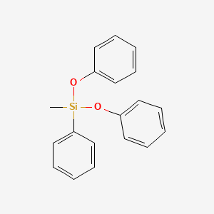 molecular formula C19H18O2Si B14172022 Silane, methyldiphenoxyphenyl- CAS No. 4342-64-7