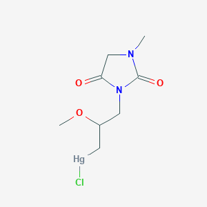 molecular formula C8H13ClHgN2O3 B14172033 Hydantoin, 3-(3-(chloromercuri)-2-methoxypropyl)-1-methyl- CAS No. 3367-28-0