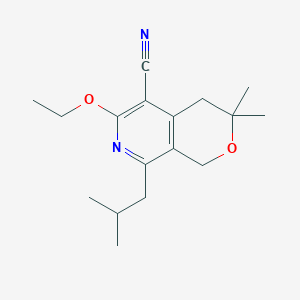 6-Ethoxy-3,3-dimethyl-8-(2-methylpropyl)-1,4-dihydropyrano[3,4-c]pyridine-5-carbonitrile