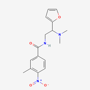 N-[2-(dimethylamino)-2-(furan-2-yl)ethyl]-3-methyl-4-nitrobenzamide