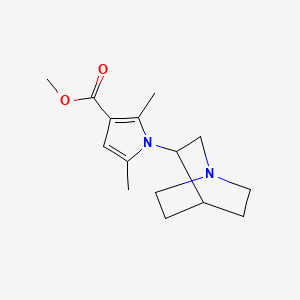 molecular formula C15H22N2O2 B1417209 1-{1-氮杂双环[2.2.2]辛烷-3-基}-2,5-二甲基-1H-吡咯-3-羧酸甲酯 CAS No. 1000932-03-5