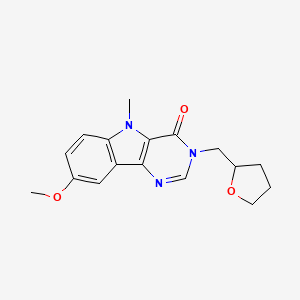 8-Methoxy-5-methyl-3-(oxolan-2-ylmethyl)pyrimido[5,4-b]indol-4-one