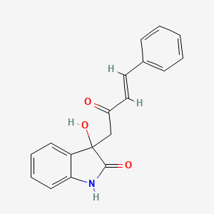 molecular formula C18H15NO3 B14172121 3-hydroxy-3-[(3E)-2-oxo-4-phenylbut-3-en-1-yl]-1,3-dihydro-2H-indol-2-one CAS No. 156047-68-6