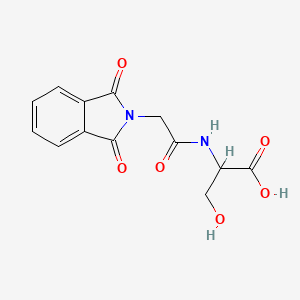 molecular formula C13H12N2O6 B14172156 n-[(1,3-Dioxo-1,3-dihydro-2h-isoindol-2-yl)acetyl]serine CAS No. 91841-16-6