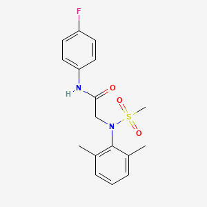 N~2~-(2,6-Dimethylphenyl)-N-(4-fluorophenyl)-N~2~-(methanesulfonyl)glycinamide