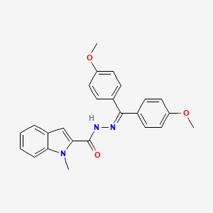 molecular formula C25H23N3O3 B14172210 N'-[bis(4-methoxyphenyl)methylidene]-1-methyl-1H-indole-2-carbohydrazide CAS No. 5845-40-9