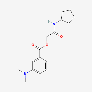 molecular formula C16H22N2O3 B14172249 [2-(Cyclopentylamino)-2-oxoethyl] 3-(dimethylamino)benzoate CAS No. 733025-10-0