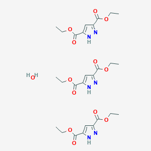 diethyl 1H-pyrazole-3,5-dicarboxylate;hydrate