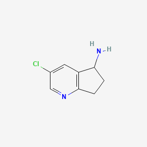 3-Chloro-6,7-dihydro-5H-cyclopenta[B]pyridin-5-amine