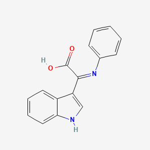 molecular formula C16H12N2O2 B14172285 (2E)-Anilino(3H-indol-3-ylidene)acetic acid CAS No. 60711-60-6