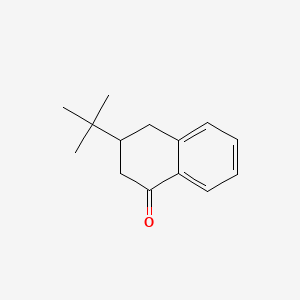 molecular formula C14H18O B14172299 1(2H)-Naphthalenone, 3-(1,1-dimethylethyl)-3,4-dihydro- CAS No. 42981-74-8