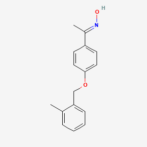 molecular formula C16H17NO2 B1417230 N-(1-{4-[(2-methylphenyl)methoxy]phenyl}ethylidene)hydroxylamine CAS No. 1049158-80-6