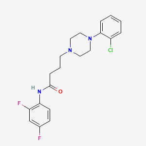 molecular formula C20H22ClF2N3O B14172314 4-[4-(2-Chlorophenyl)piperazin-1-yl]-N-(2,4-difluorophenyl)butanamide CAS No. 923024-79-7