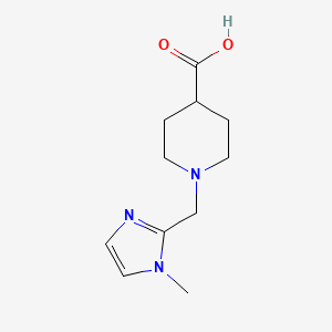 molecular formula C11H17N3O2 B1417232 1-[(1-methyl-1H-imidazol-2-yl)methyl]piperidine-4-carboxylic acid CAS No. 1146290-39-2