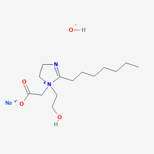 molecular formula C14H27N2NaO4 B14172329 1H-Imidazolium, 1-(carboxymethyl)-2-heptyl-4,5-dihydro-1-(2-hydroxyethyl)-, hydroxide, monosodium salt CAS No. 13039-35-5