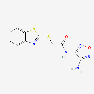 N-(4-Amino-1,2,5-oxadiazol-3-yl)-2-(1,3-benzothiazol-2-ylsulfanyl)acetamide