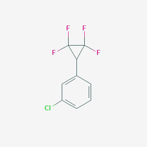 molecular formula C9H5ClF4 B14172398 1-Chloro-3-(2,2,3,3-tetrafluorocyclopropyl)benzene CAS No. 922141-46-6