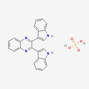 molecular formula C24H18N4O4S B14172405 2,3-bis(1H-indol-3-yl)quinoxaline;sulfuric acid CAS No. 923298-02-6