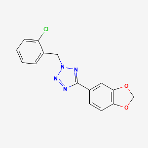 5-Benzo[1,3]dioxol-5-yl-2-(2-chloro-benzyl)-2H-tetrazole