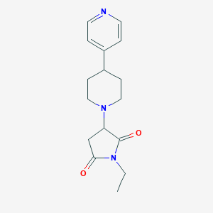 molecular formula C16H21N3O2 B14172431 1-Ethyl-3-[4-(pyridin-4-yl)piperidin-1-yl]pyrrolidine-2,5-dione CAS No. 792940-11-5