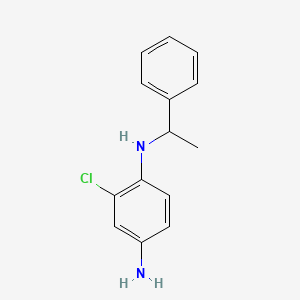 molecular formula C14H15ClN2 B1417245 2-chloro-1-N-(1-phenylethyl)benzene-1,4-diamine CAS No. 1040084-84-1