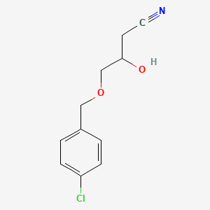 4-[(4-Chlorophenyl)methoxy]-3-hydroxybutanenitrile