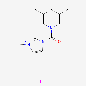 molecular formula C12H20IN3O B1417249 1-(3,5-dimethylpiperidine-1-carbonyl)-3-methyl-1H-imidazol-3-ium iodide CAS No. 1231954-03-2