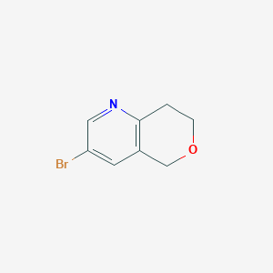 molecular formula C8H8BrNO B14172494 3-Bromo-7,8-dihydro-5H-pyrano[4,3-B]pyridine CAS No. 1196145-30-8