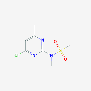 molecular formula C7H10ClN3O2S B14172500 N-(4-Chloro-6-methylpyrimidin-2-YL)-N-methylmethanesulfonamide 