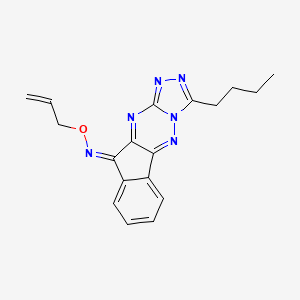 molecular formula C18H18N6O B14172518 (Z)-14-butyl-N-prop-2-enoxy-10,12,13,15,16-pentazatetracyclo[7.7.0.02,7.011,15]hexadeca-1(16),2,4,6,9,11,13-heptaen-8-imine 