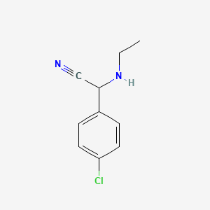 molecular formula C10H11ClN2 B1417254 2-(4-Chlorophenyl)-2-(ethylamino)acetonitrile CAS No. 1018527-18-8