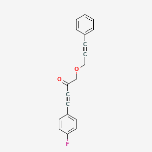 molecular formula C19H13FO2 B14172551 4-(4-Fluorophenyl)-1-[(3-phenylprop-2-YN-1-YL)oxy]but-3-YN-2-one CAS No. 923026-45-3